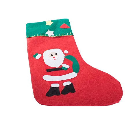 Liela Ziemassvētku zeķe dāvanām un saldumiem, 40 cm, sarkana