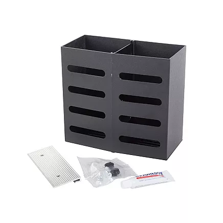 Wall-mounted cutlery organiser drainer