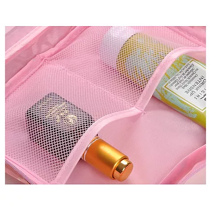 Make-up bag travel organiser pink