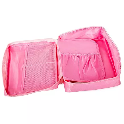 Make-up bag travel organiser pink