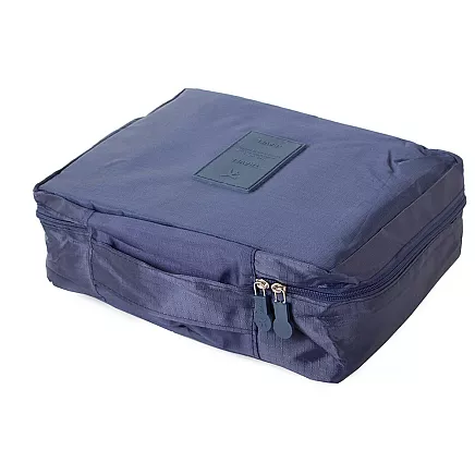 Make-up bag travel organiser navy blue