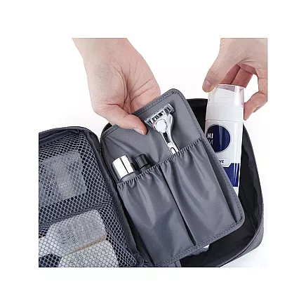 Make-up bag travel organiser navy blue