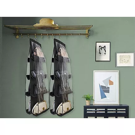 Piekaramais organaizers rokassomiņām skapim, melns