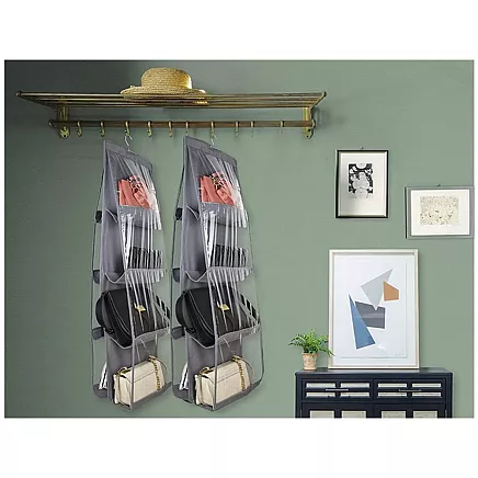 Wardrobe organiser for handbags hanger