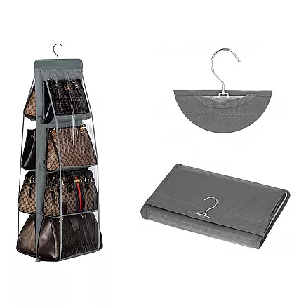Wardrobe organiser for handbags hanger