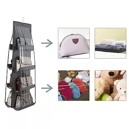 Wardrobe organiser for handbags hanger