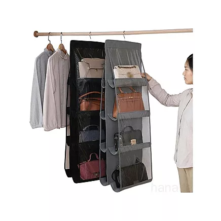 Wardrobe organiser for handbags hanger