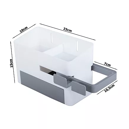 Bathroom organiser bin dryer holder