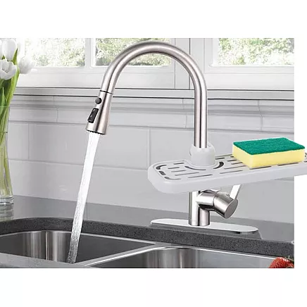 Sink organiser kitchen basket tap shelf