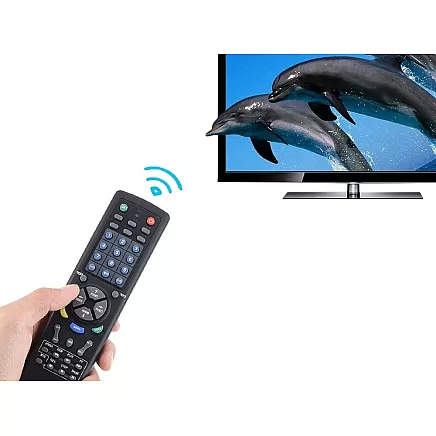 Universāls tālvadības pults TV, audio un video ierīcēm, melns