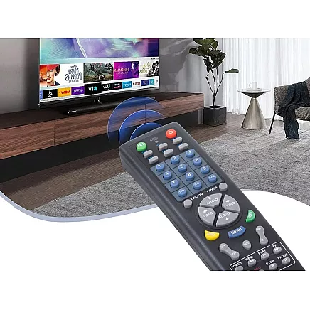 Universāls tālvadības pults TV, audio un video ierīcēm, melns