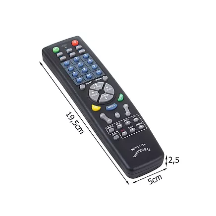 Universāls tālvadības pults TV, audio un video ierīcēm, melns