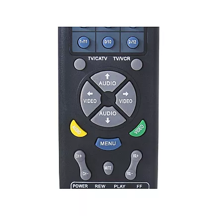 Universāls tālvadības pults TV, audio un video ierīcēm, melns