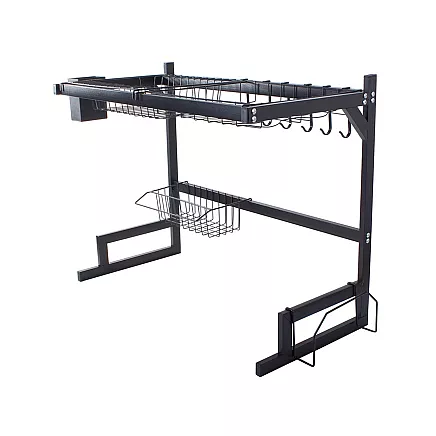 Dish drainer over sink cutlery loft