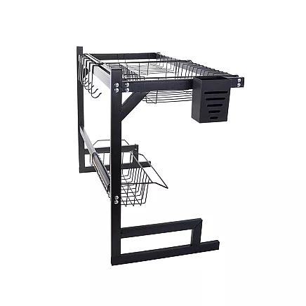 Dish drainer over sink cutlery loft