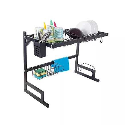 Dish drainer over sink cutlery loft