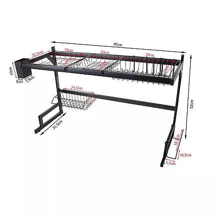Dishwasher large drainer cutlery plates