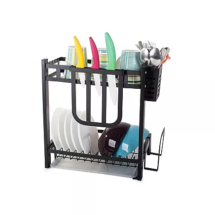 Double-decker dishwasher drainer