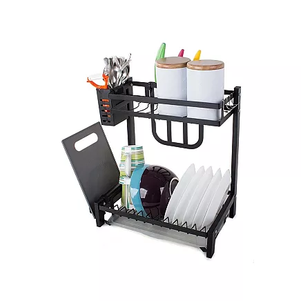 Double-decker dishwasher drainer