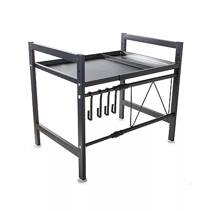 Microwave oven rack adjustable kitchen shelf