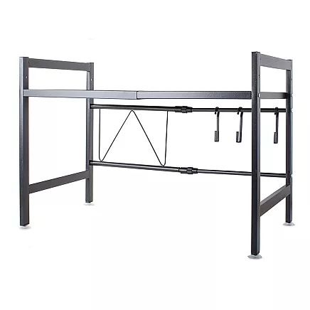 Microwave oven rack adjustable kitchen shelf