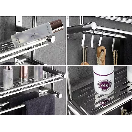 Bathroom shelf hanging shower organiser