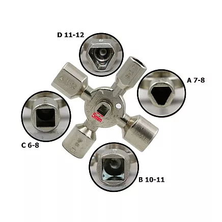 Universāla atslēga elektrības skapjiem 10 vienā