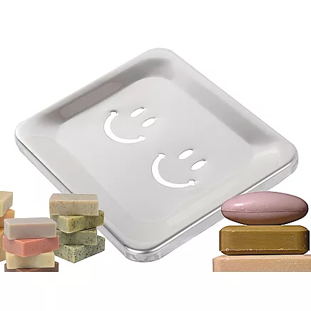 Metal soap dish bathroom shelf