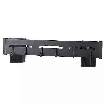 Sienas virtuves plaukts organizators ar āķiem, 40 cm, melns