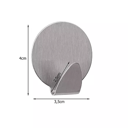 Steel self-adhesive hooks 4 pcs