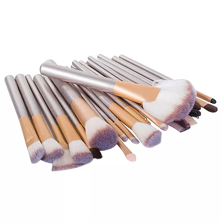 24 profesionāls grima otu komplekts ar futlāri, sudrabs