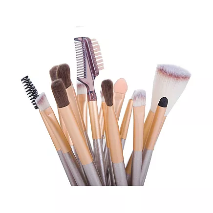 24 profesionāls grima otu komplekts ar futlāri, sudrabs