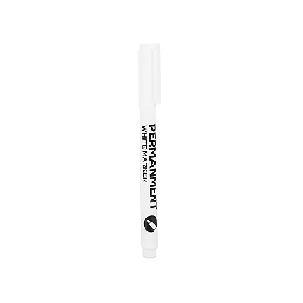 White Waterproof Marker Pen 1mm for Glass, Tyres, Steel