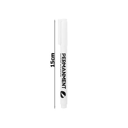 White Waterproof Marker Pen 1mm for Glass, Tyres, Steel