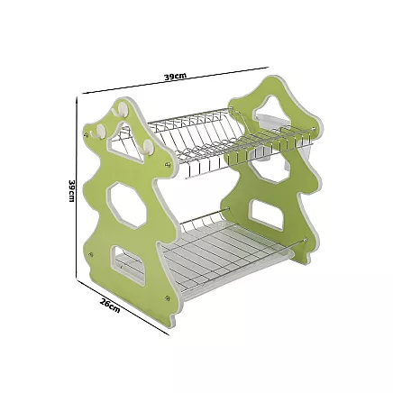 Dishwasher drying rack double-decker