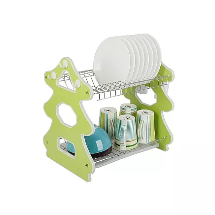 Dishwasher drying rack double-decker