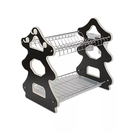 Dishwasher drying rack double-decker