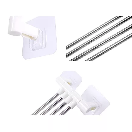 Bathroom towel rail swivel handle hook