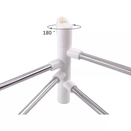 Bathroom towel rail swivel handle hook