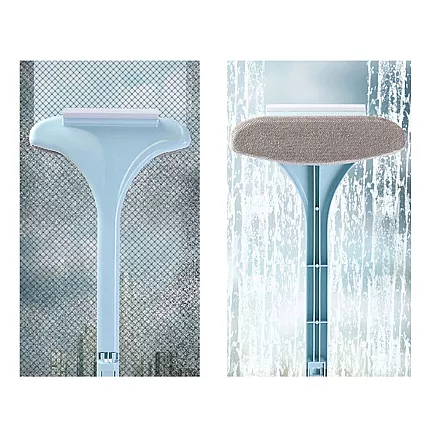 Universāla logu tīrīšanas birste ar ūdens nosūcēju 2-vienā, zaļa