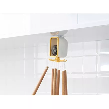 Kitchen hanger rotary toolholder shelf