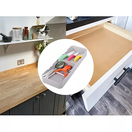 Kitchen organiser for cutlery drawer container