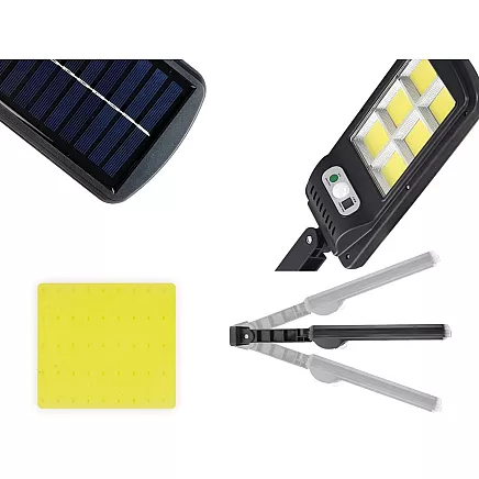 Saules lampa ar Saules Paneli un Kustības & Krēslas Sensoru 96 LED