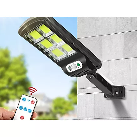 Saules lampa ar Saules Paneli un Kustības & Krēslas Sensoru 96 LED