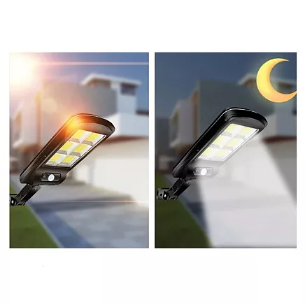 Saules lampa ar Saules Paneli un Kustības & Krēslas Sensoru 96 LED