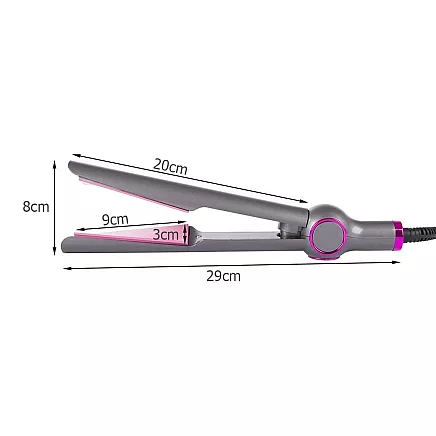 Hair straightener ceramic curling iron 2in1 lcd