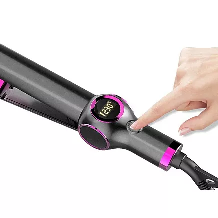 Hair straightener ceramic curling iron 2in1 lcd