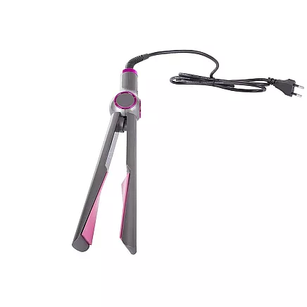 Hair straightener ceramic curling iron 2in1 lcd