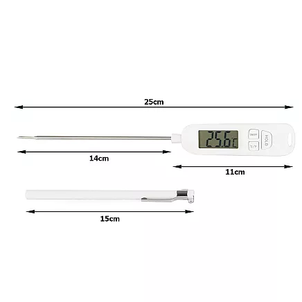 Lcd digital kitchen thermometer wine meat probe