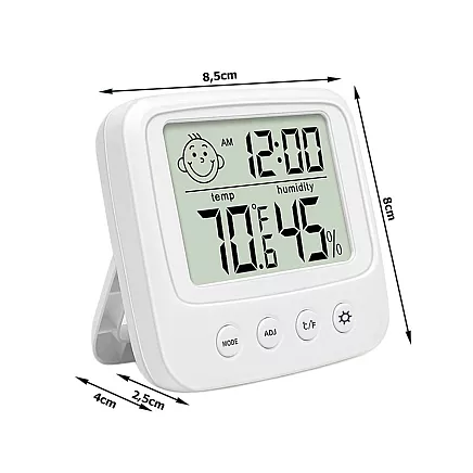 Thermometer hygrometer electronic internal clock